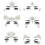 6pcs Halloween Noctilucent Face Gems Tattoo Sticker,cosplay 1