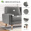(Grey) Velvet Sofa Modern 2 Seater Couches 5