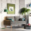 (Grey) Velvet Sofa Modern 2 Seater Couches 6