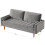 (Grey) Velvet Sofa Modern 2 Seater Couches 7