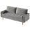 (Grey) Velvet Sofa Modern 2 Seater Couches 1