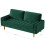 (Green) Velvet Sofa Modern 2 Seater Couches 9