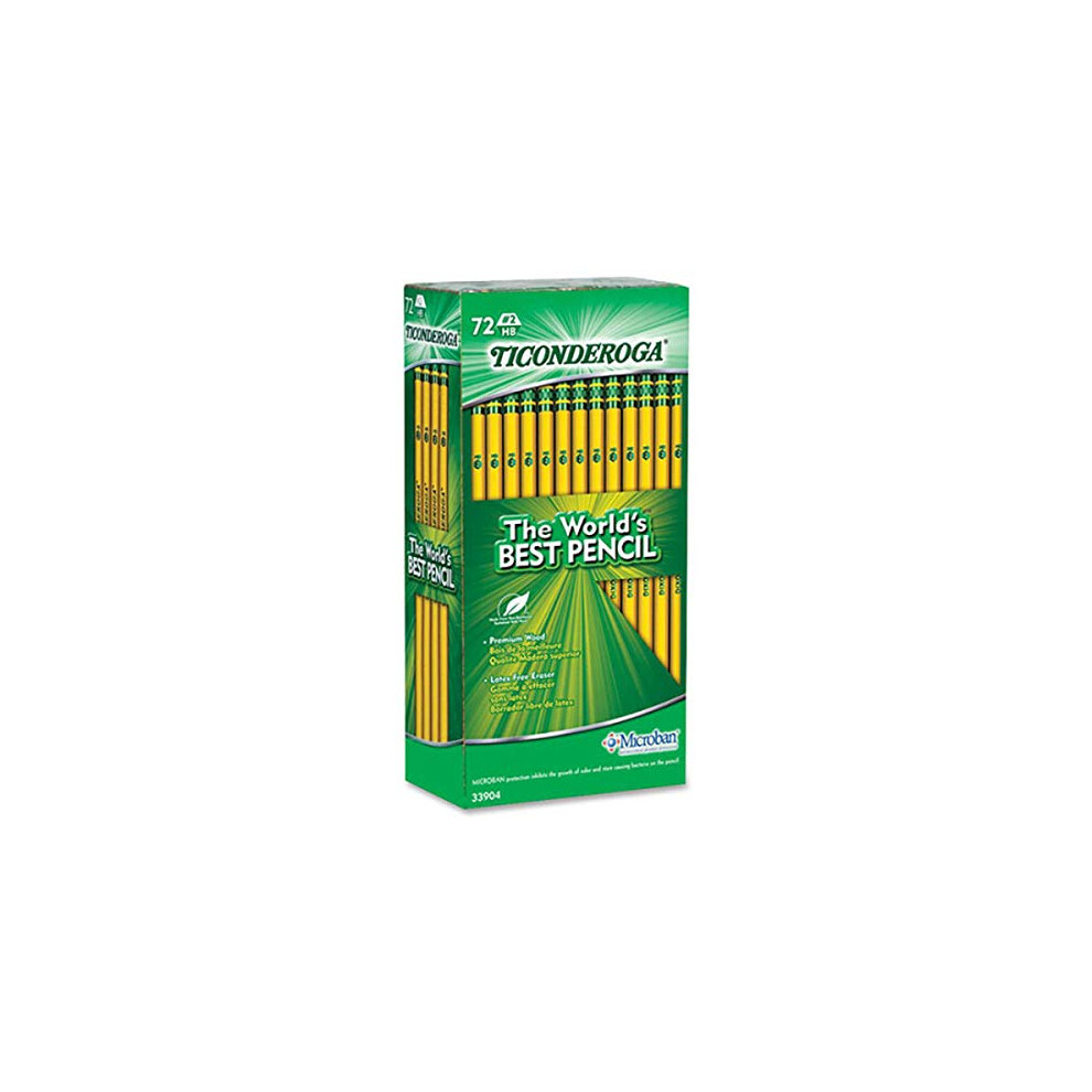 Ticonderoga #2 Pencils, #2 Lead, Soft, Pack of 72