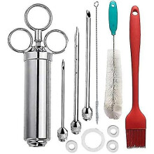 Marinade Syringe 304 Stainless Steel Meat Injector Gravy Syringe