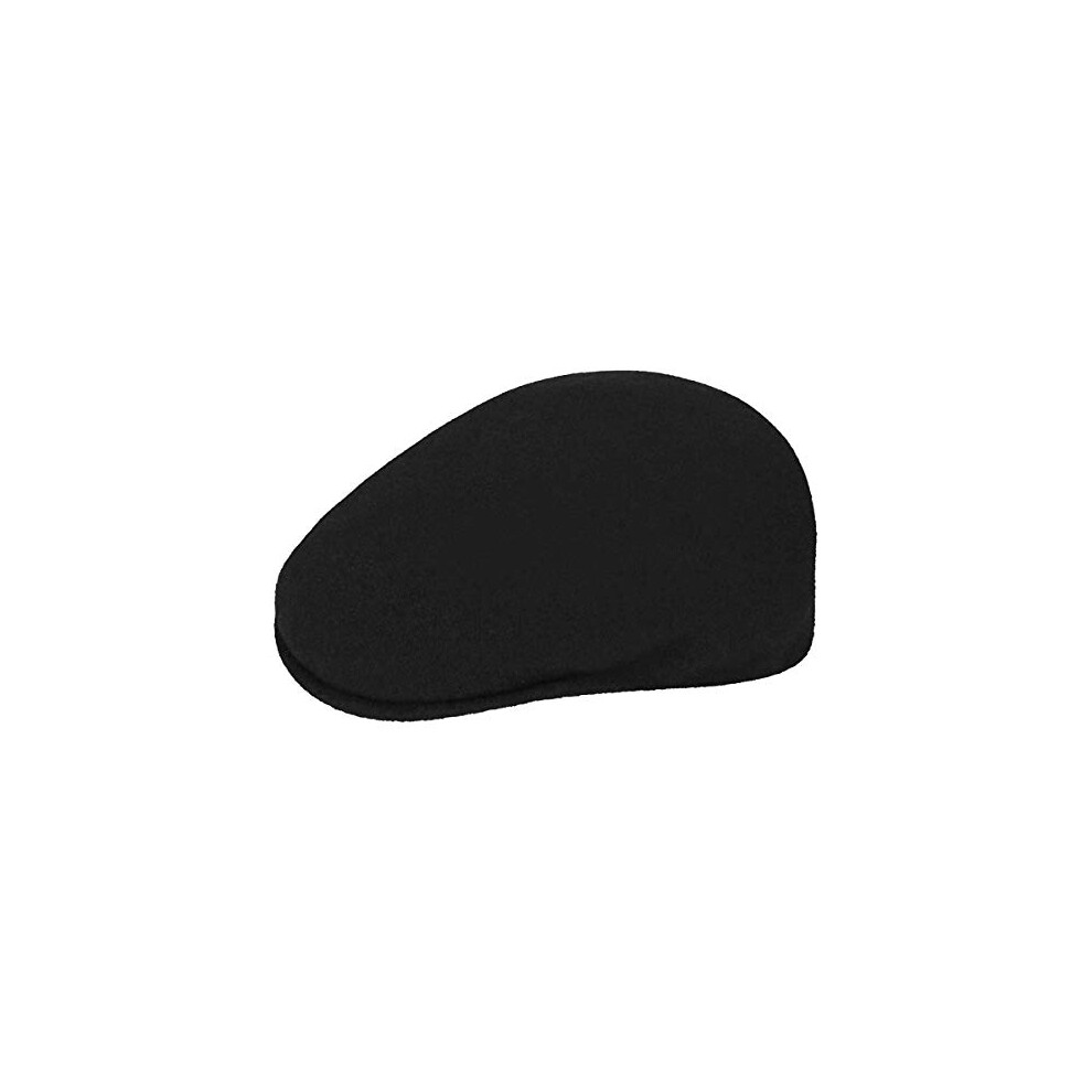 Kangol 504 Wool Felt Hat for Men and Women, Flat Cap, Medium, Black