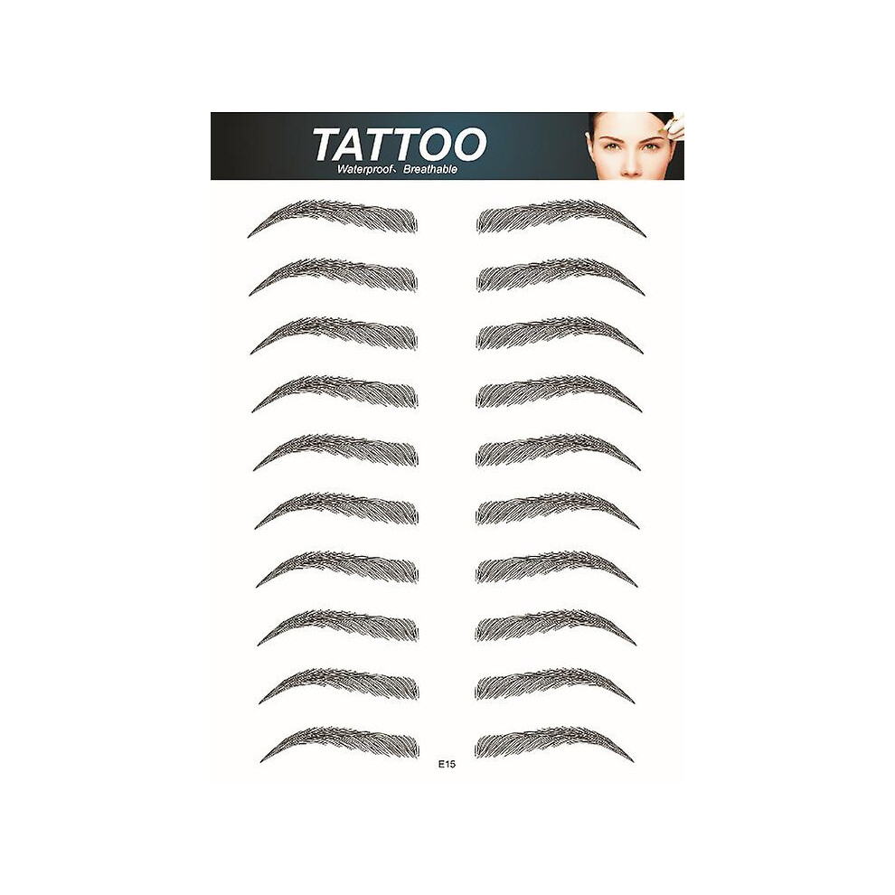 (E15) 4d Hair-like Waterproof Eyebrow Tattoos Stickers Grooming Sticker