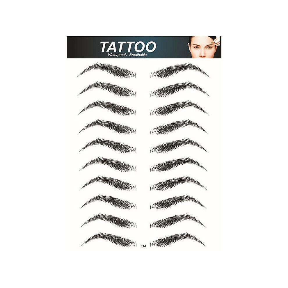 (E14) 4d Hair-like Waterproof Eyebrow Tattoos Stickers Grooming Sticker