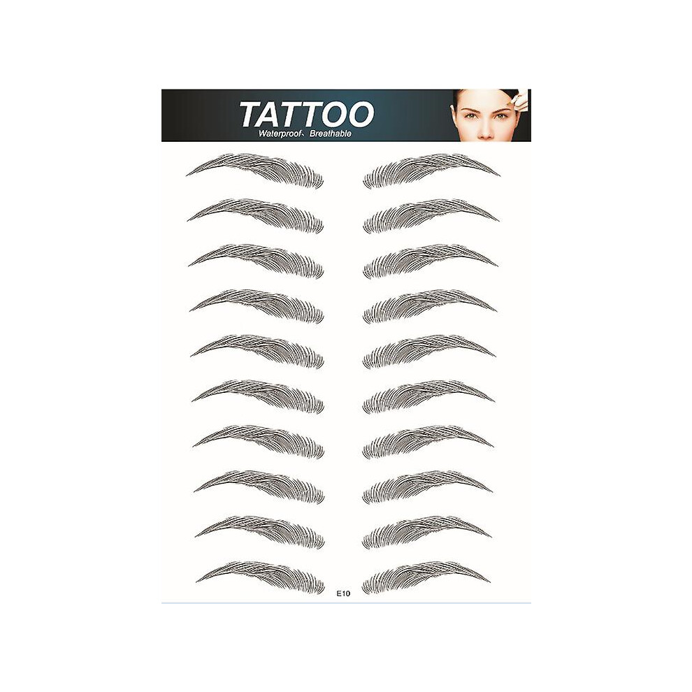 (E10) 4d Hair-like Waterproof Eyebrow Tattoos Stickers Grooming Sticker
