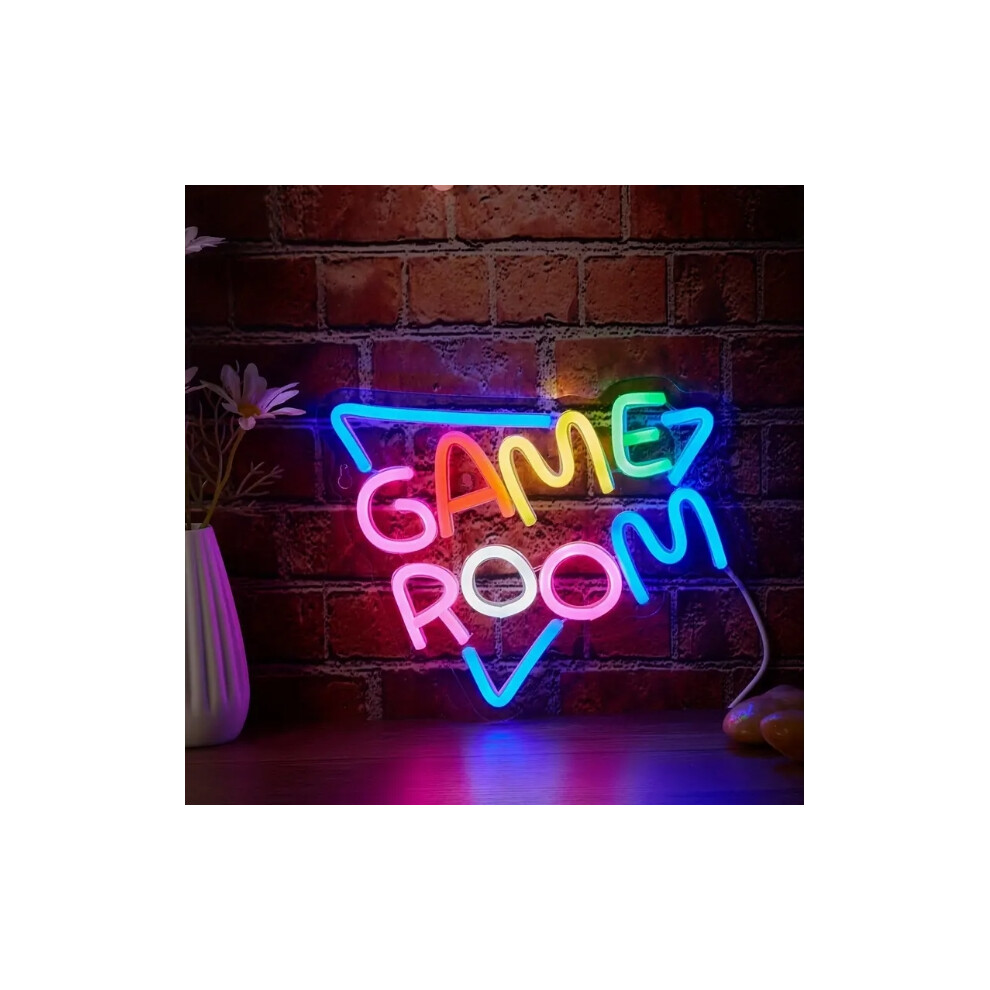 LED Neon Light On The Back Panel, Game Roomneon sign Online Switch