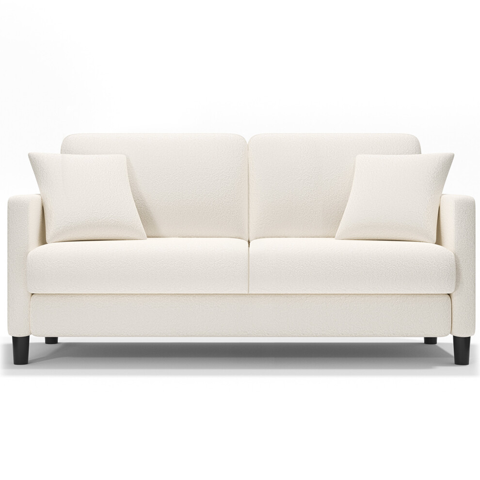 (White) Super Soft Teddy Velvet Sofa
