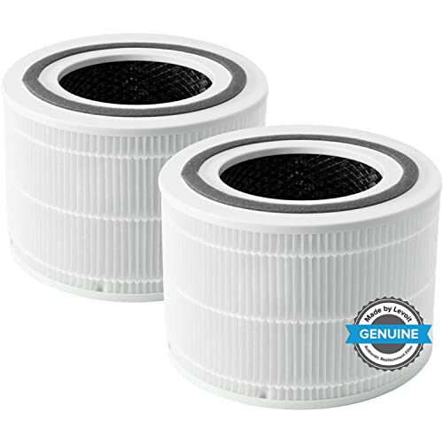 Levoit LEVOIT Air Purifier Replacement Filter, 3-in-1 True HEPA, High-Efficiency Activated carbon, core 300-RF, 2 Pack, White