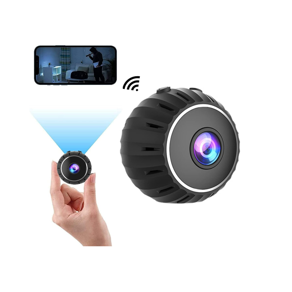 Chronus Mini Spy Cameras Hidden 1080P Hd Wireless Camera With Night Vision Motion Detection, Wifi Camera Home Security Nanny Surveillance Cam(Black) 6976918336828