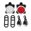 Bicycle Light Mountain Warning Tail Light Set USB Charging 650MA Front Light Tail Light Riding LED Bicycle Front Tail Warning Light(Black) 1