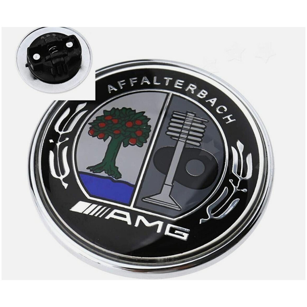 Mercedes-Benz Coloured Affalterbach Emblem Flat Bonnet Badge 4754135894145