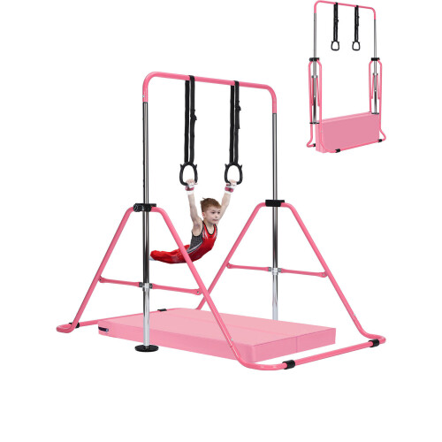 (3?Green) Adjustable Kid Gymnastics Bar Training Bar 1