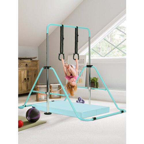 (7?Green) Adjustable Kid Gymnastics Bar Training Bar