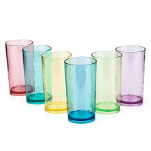 Verres en acrylique KX-WARE de 20 onces, gobelet en plastique, lot de 6, multicolore - style martel?, lavable au lave-vaisselle, sans BPA