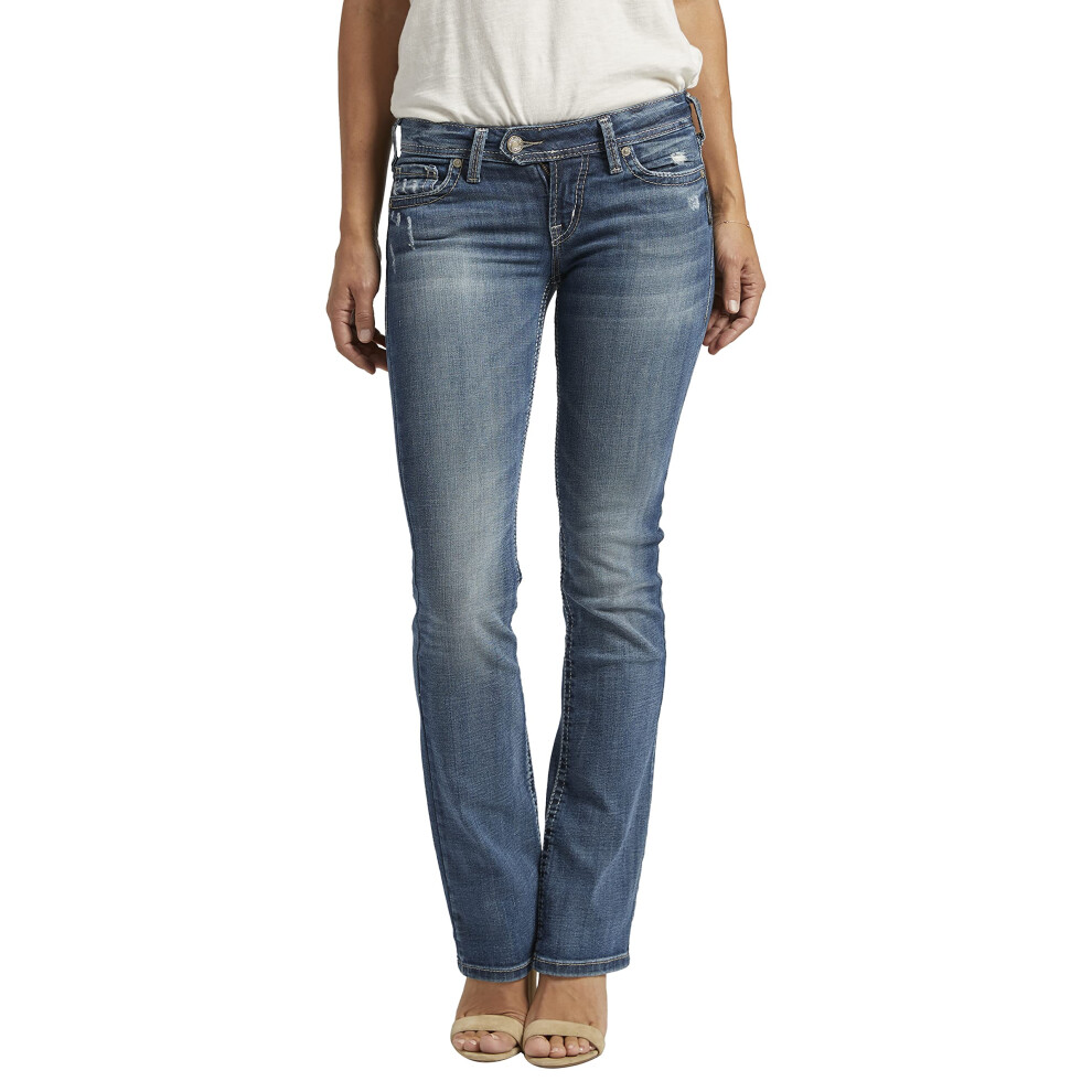 Silver Jeans Co. Jeans bootcut slim à taille basse Tuesday pour femmes Med Wash SJL245 29L x 33L
