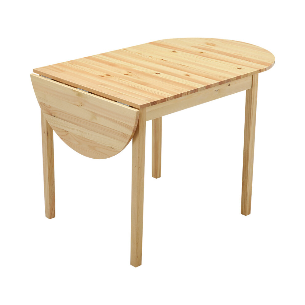 (Natural) Expandable Oval Wooden Dining Table