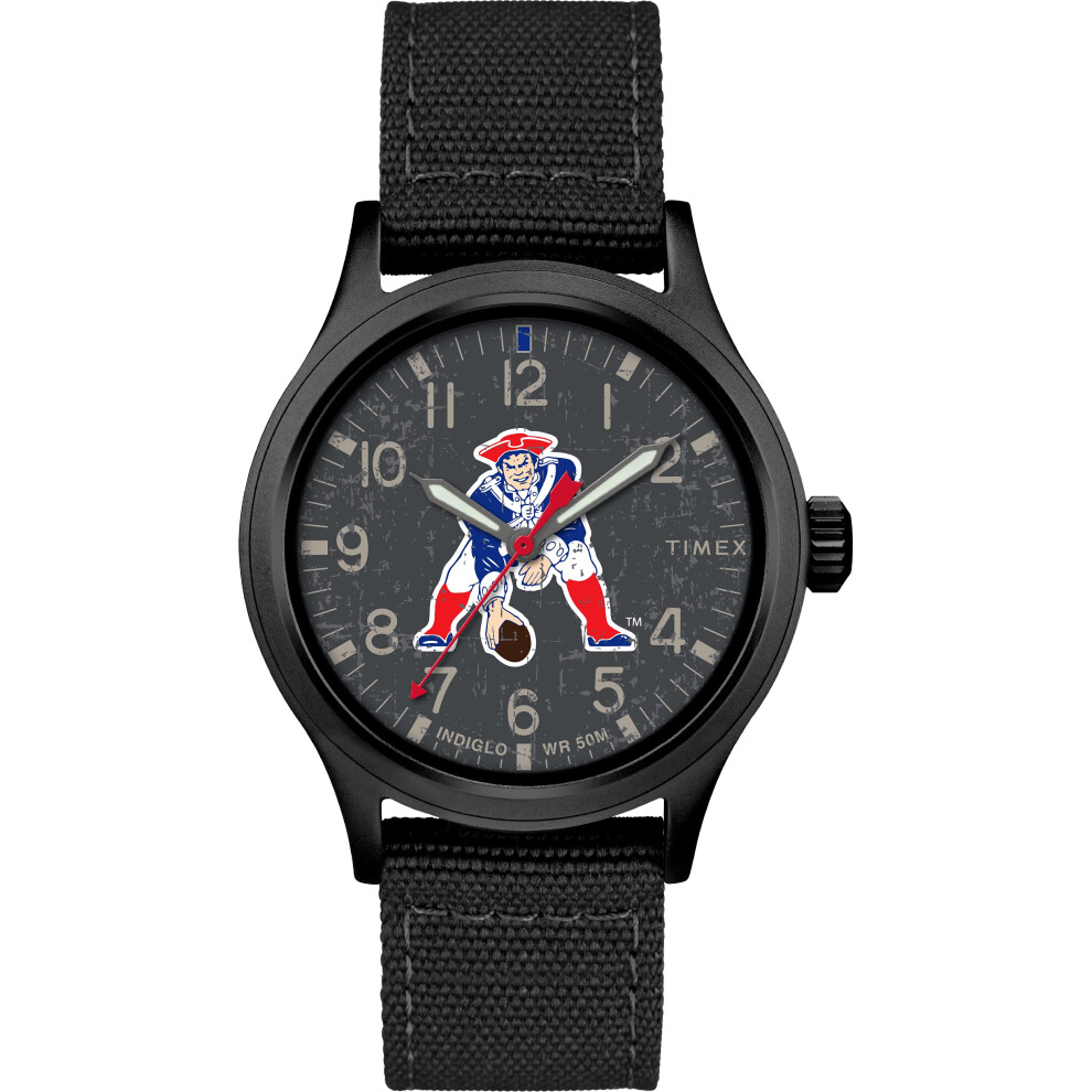 Timex Tribute Men's NFL Scout 40mm Watch - New England Patriots With Black Fabric Strap