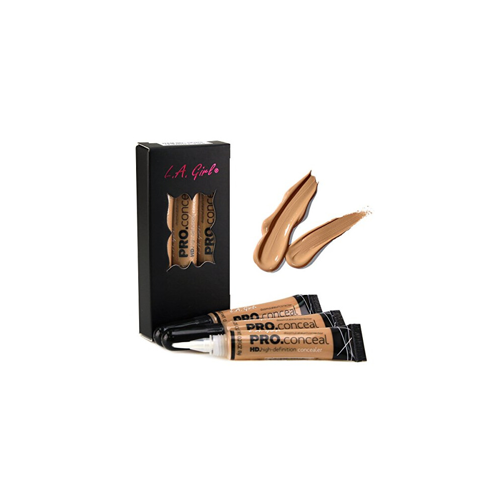 LA Girl HD Conceal High Definition Concealer (Medium Beige)(pack of 3)