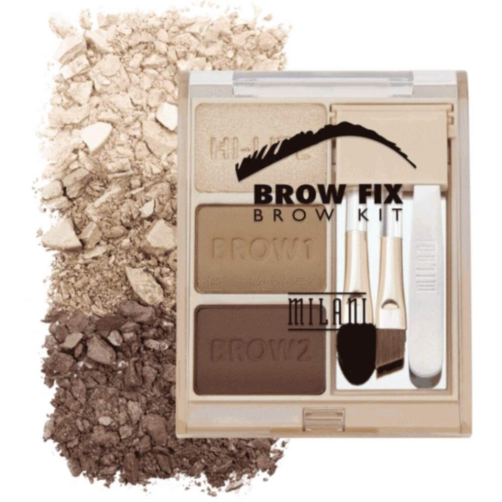 Milani Brow Fix Kit - Vegan, cruelty-Free Eyebrow color that Fills and Shapes Brows (Medium)