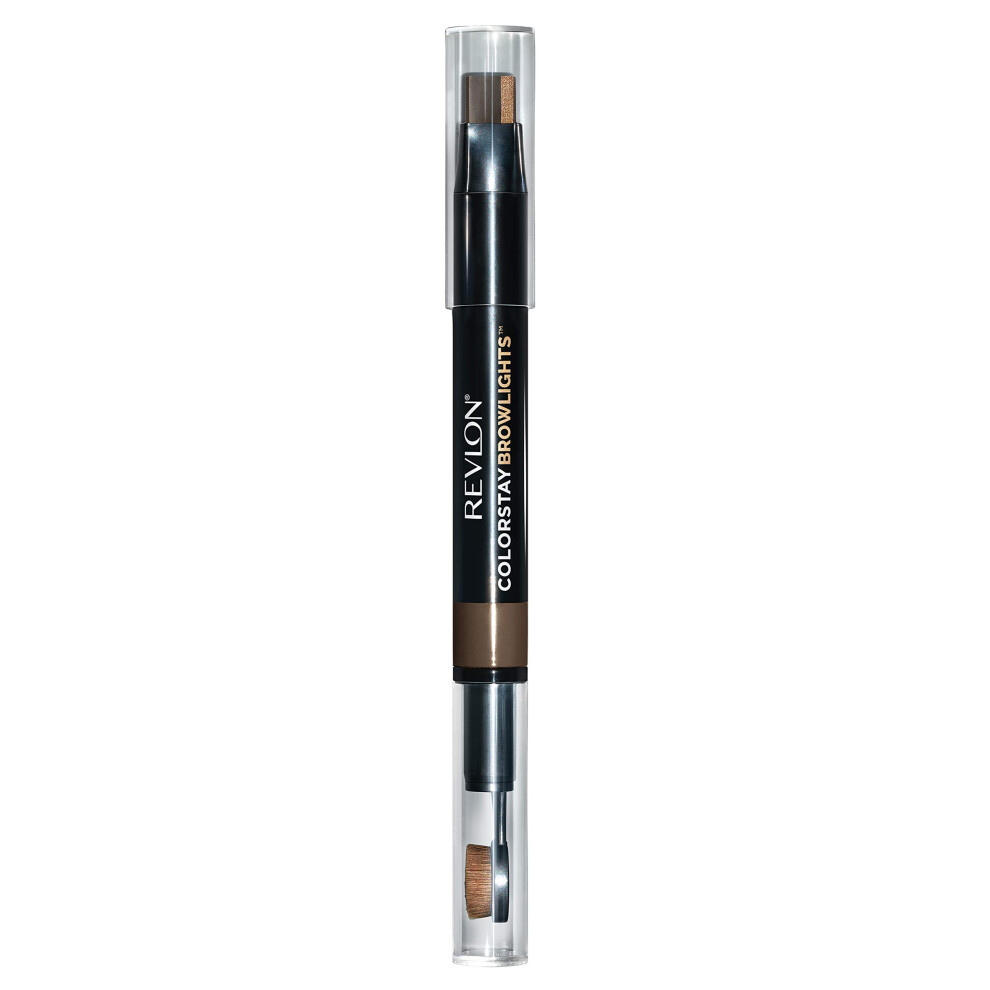 Revlon colorstay Browlights Pencil, Eyebrow Pencil & Brow Highlighter, 055 Lb, Dark Brown