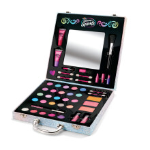 Kosmetick sada Shimmer 'n Sparkle Glitter Makeover Studio ve v jednom pro krsu ocnch tvr a rtu pro deti od 8 let