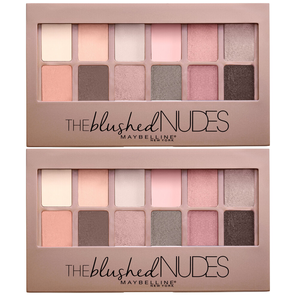 Maybelline New York The Blushed Nudes Eyeshadow Makeup Palette, 2 count