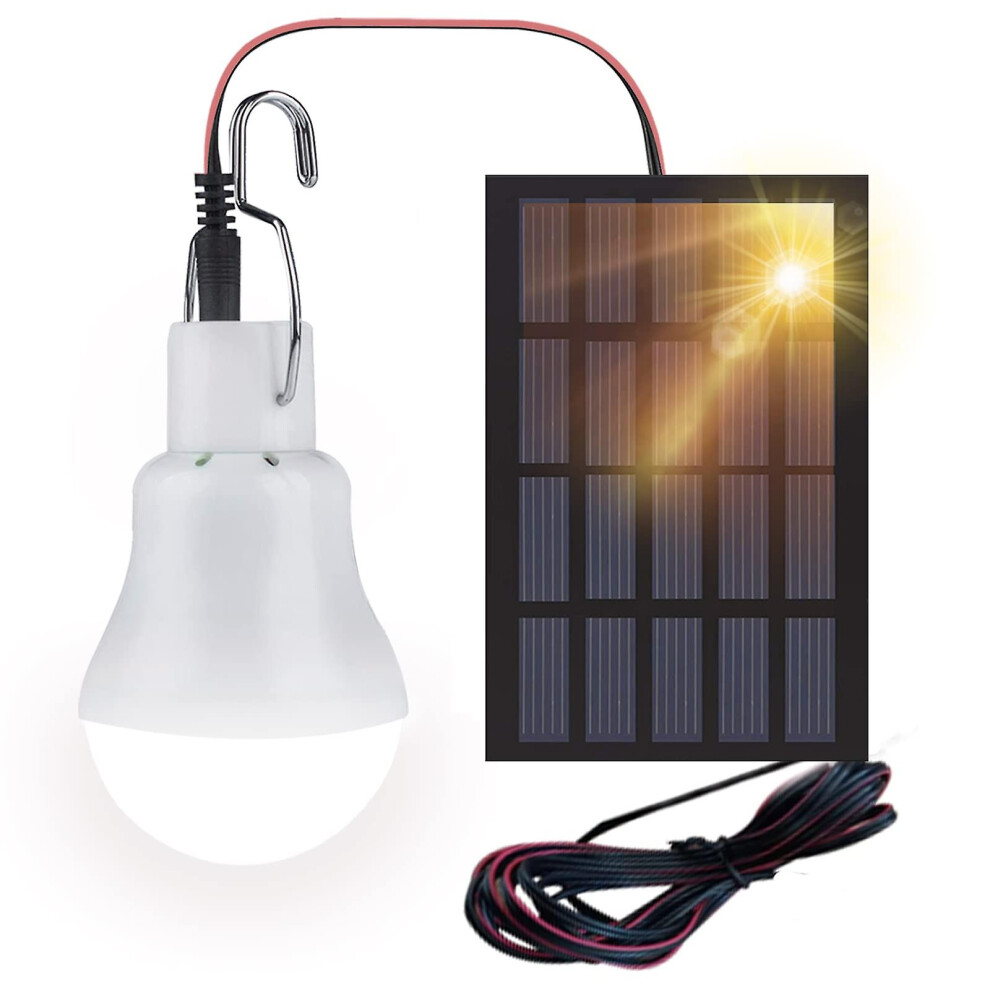 (1 pack) Solar Powered Shed Led Light Bulb, 2 Pack Portable Usb Charge Lantern Lamp With Solar Panel, 110 Lumens Camping Light For Indoor Outdoor Kitchen Garde