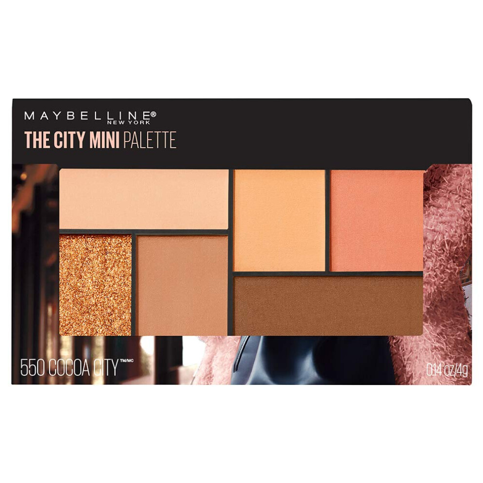 Maybelline New York The City Mini Eyeshadow Palette Makeup, Cocoa City, 0.14 Ounce