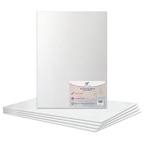 A3 Canvas Panel Stretched Blank Canvas Board Primed Artist Boards 100% ...