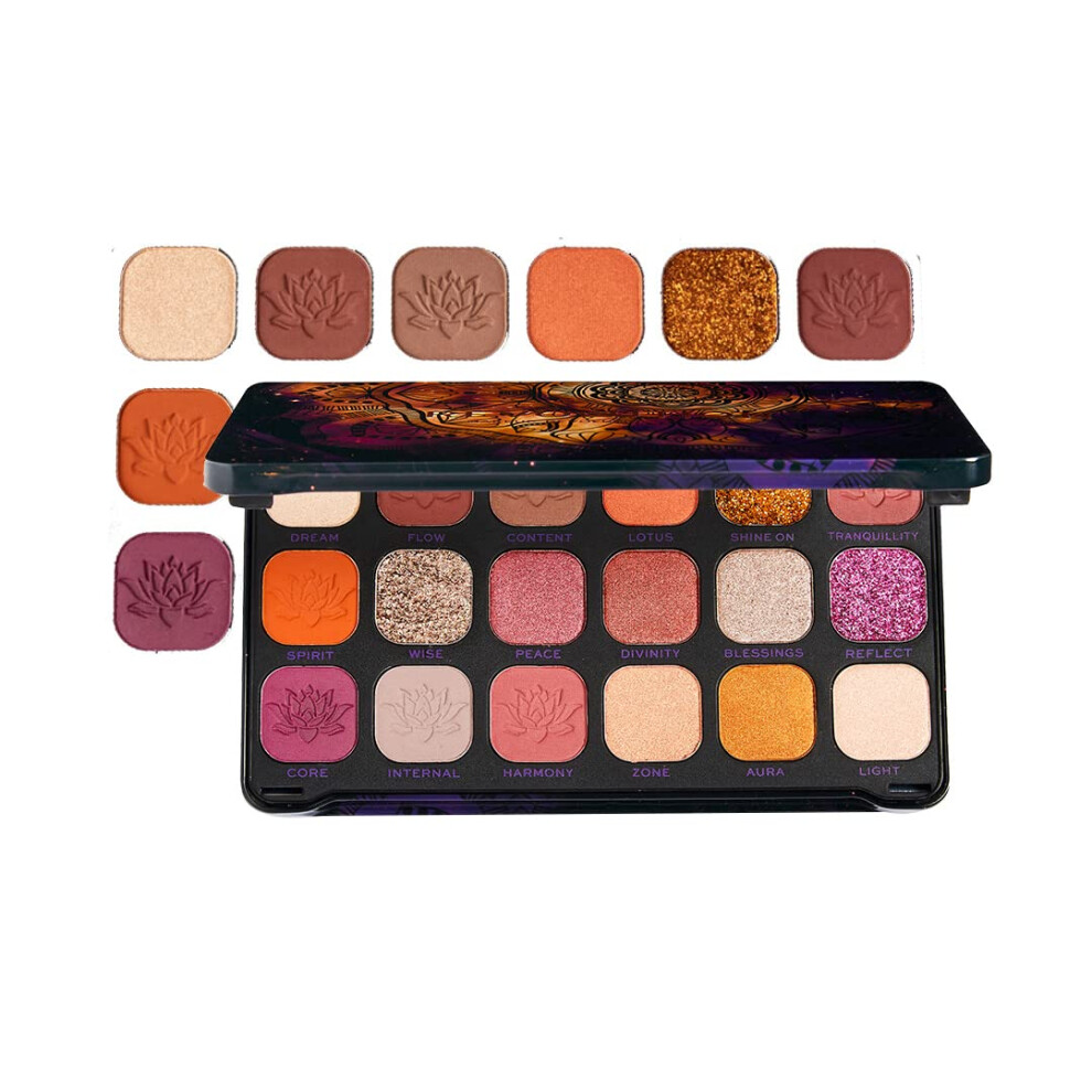 Makeup Revolution Forever Flawless Spirituality, Eyeshadow Palette, Create Long-Lasting Eye Makeup Looks, Vegan & Cruelty-Free, 20g
