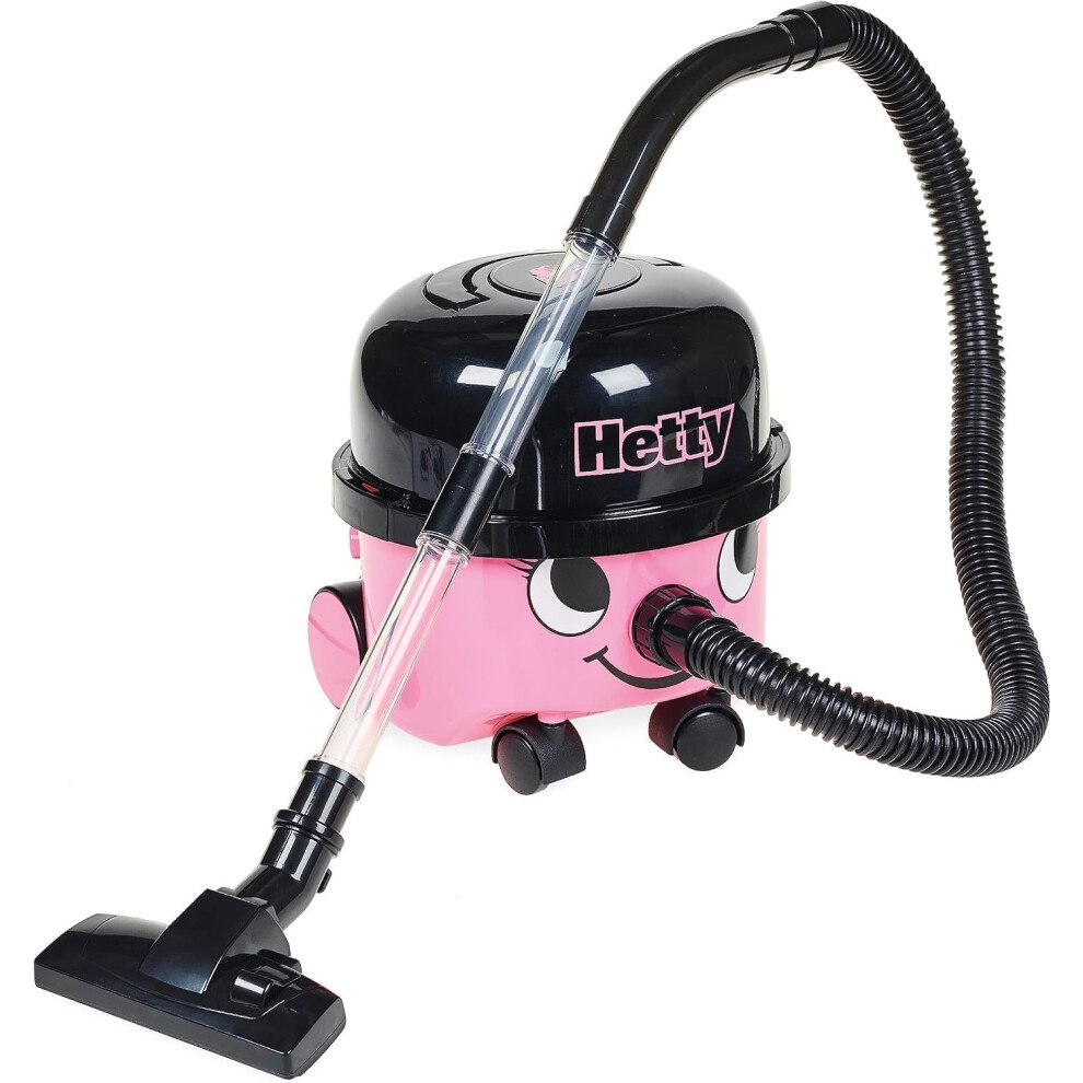 Casdon Henry & Hetty Toys - Hetty Vacuum Cleaner - Pink Vacuum Cleaner Toy with Real Function & Nozzle Accessories