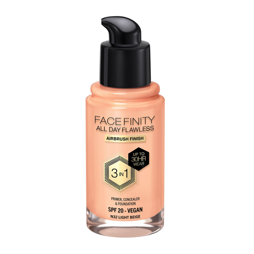 Max Factor Facefinity All Day Flawless 3 In 1 Foundation SPF 20, No 33 crystal Beige