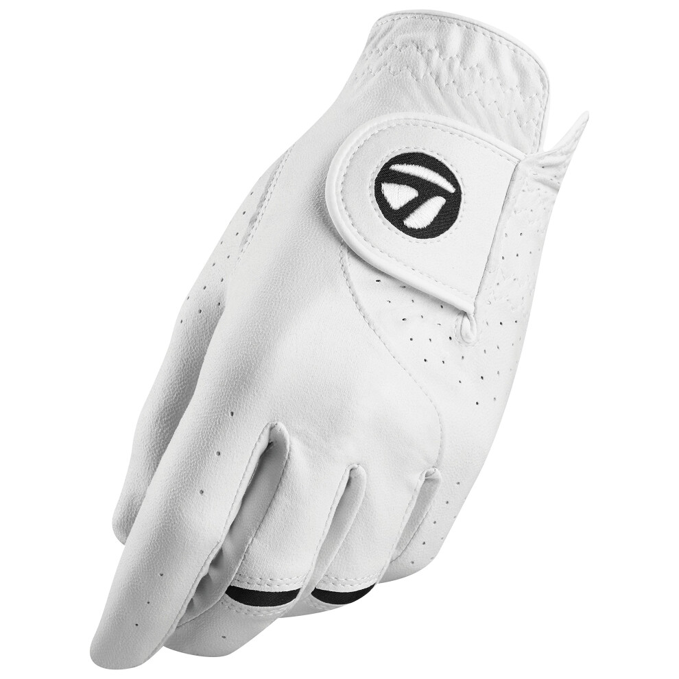 TaylorMade Stratus Tech cadet glove (White, MediumLarge), White(MediumLarge, Worn on Left Hand)