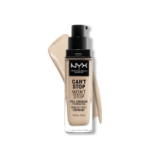 NYX PROFESSIONAL MAKEUP cant Stop Wont Stop Foundation, 24h Full coverage Matte Finish - Fair