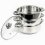 NEW 3PC STAINLESS STEEL STEAMER COOKER POT SET PAN COOK FOOD GLASS LIDS COOKWARE 1