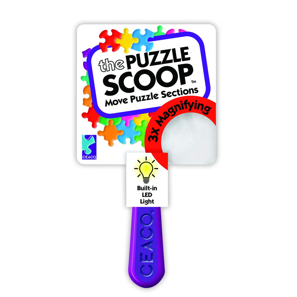 ceaco - The Puzzle Scoop - A Lifting, Moving, Illuminating, and Magnifying Puzzle Accessory for All Puzzlers