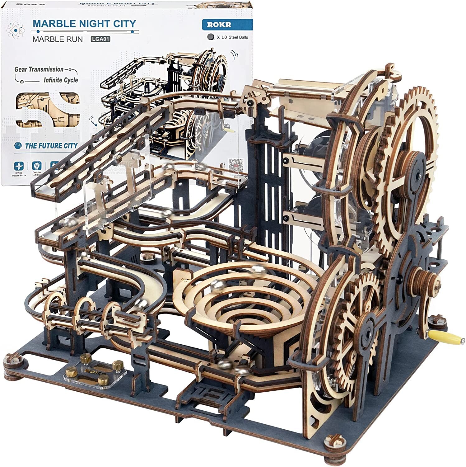 ROKR 3D dreven puzzle pro dospel Stavebnice Marble Run Model (LGA01 ...