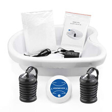 veicomtech Macchina Detox Ionica per Pediluvio - Sistema Spa per Piedi per Casa con 2 Array e 100 Fodere