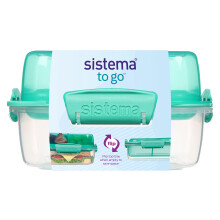 Sistema 1.24L Τετραγωνικό Lunch Stack σε διάφορα χρώματα, Πολυπροπυλένιο, 1.24 Λίτρο