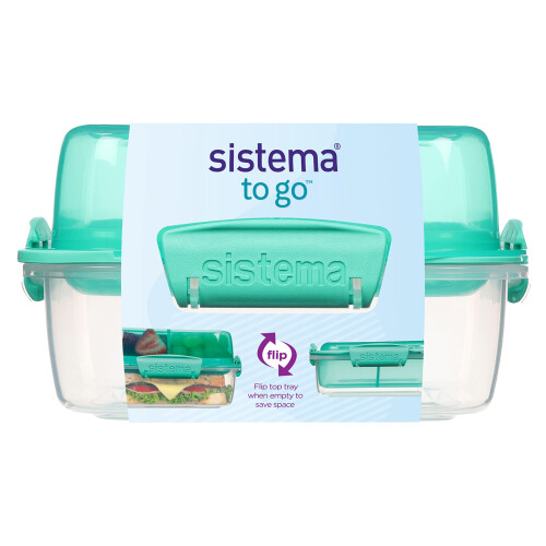 Sistema Sistema 1.24L Τετραγωνικό Lunch Stack σε διάφορα χρώματα, Πολυπροπυλένιο, 1.24 Λίτρο