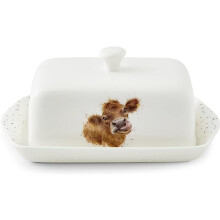 Wrendale Designs Covered Butter Dish - Cow