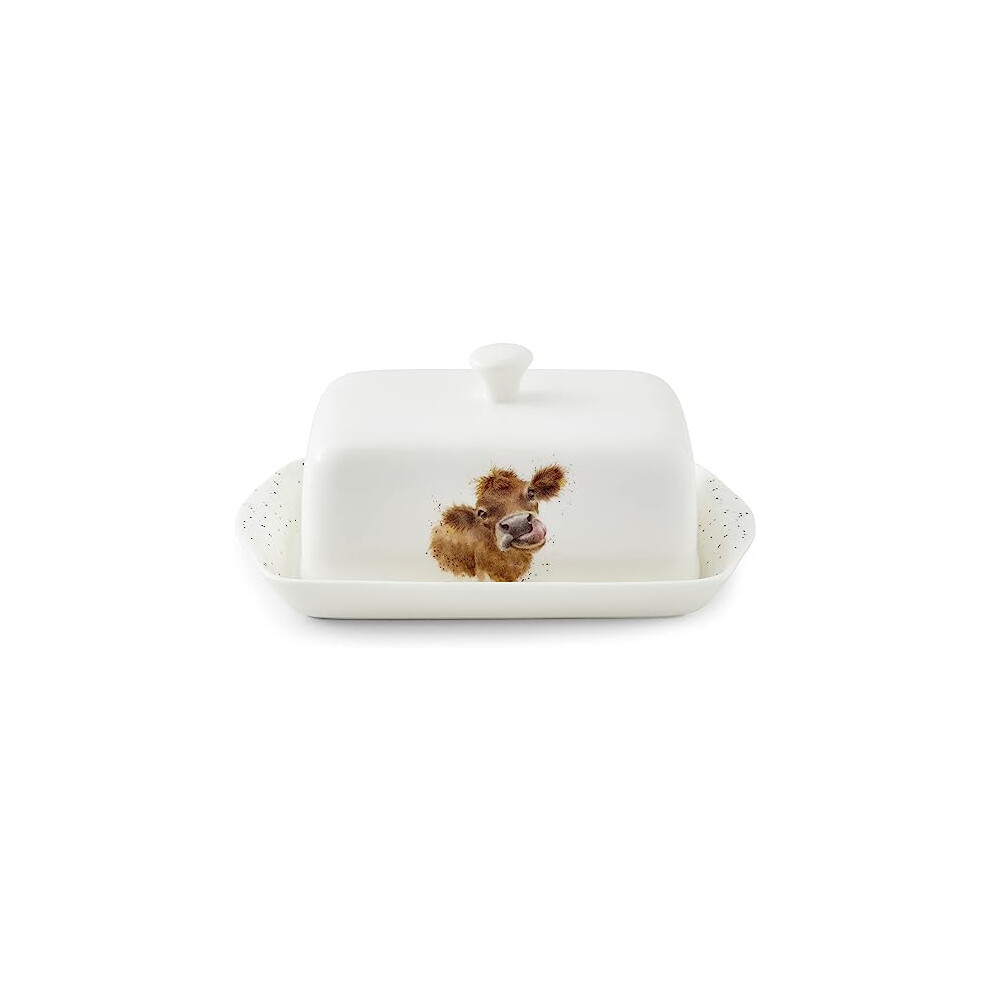 Wrendale Designs Covered Butter Dish - Cow