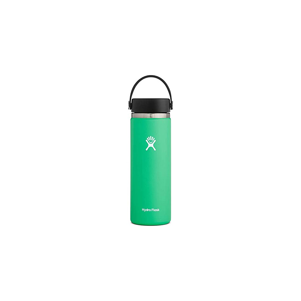 Hydro Flask Water Bottle - Stainless Steel & Vacuum Insulated - Wide Mouth 20 with Leak Proof Flex cap - 20 oz, Spearmint