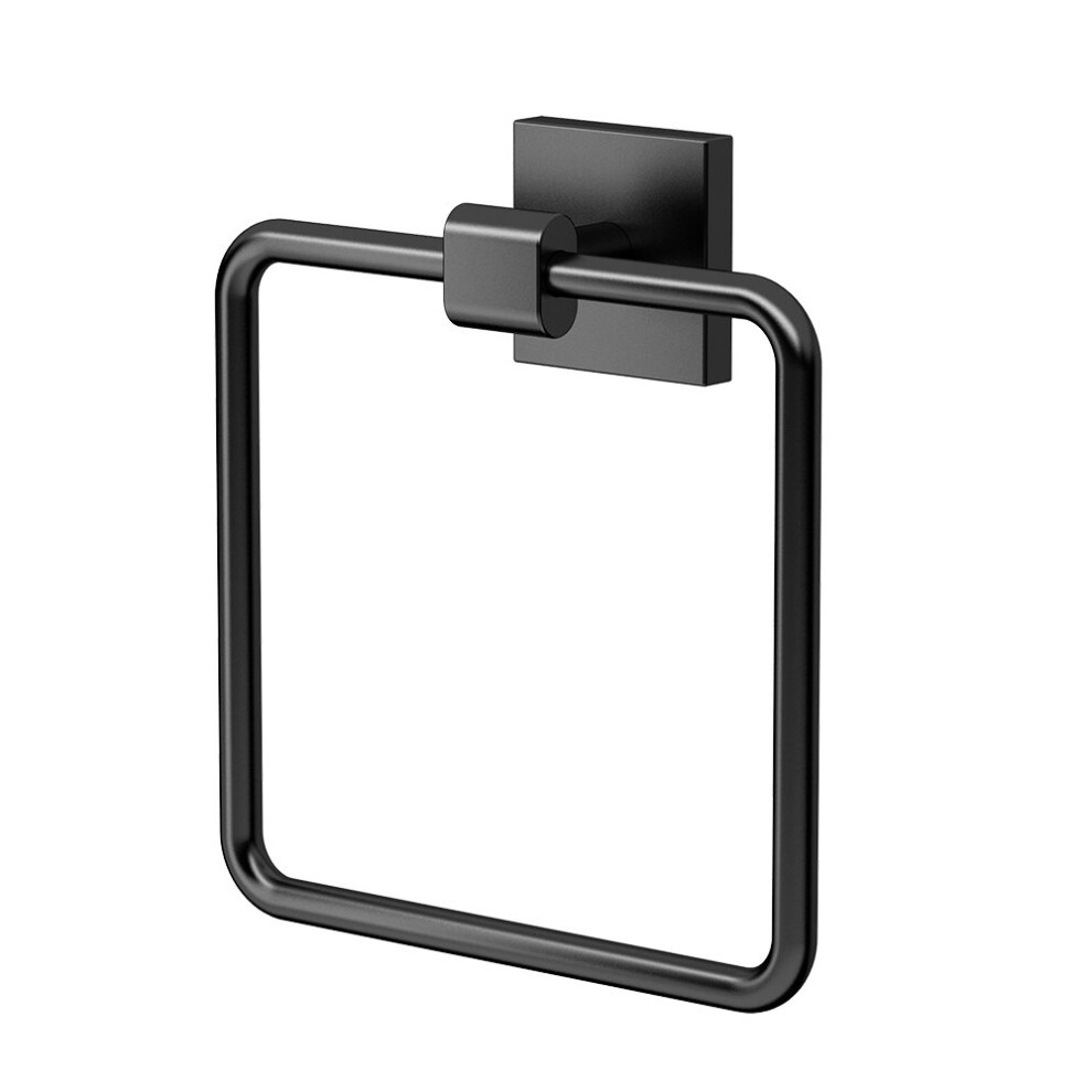 Gatco 4052Mx Elevate Bathroom Towel Ring Holder, Matte 6.13" Wide Black