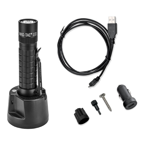 Maglite Linterna - MAGLITE - MAG-TAC-R - Recargable - 4 modos - LED negro