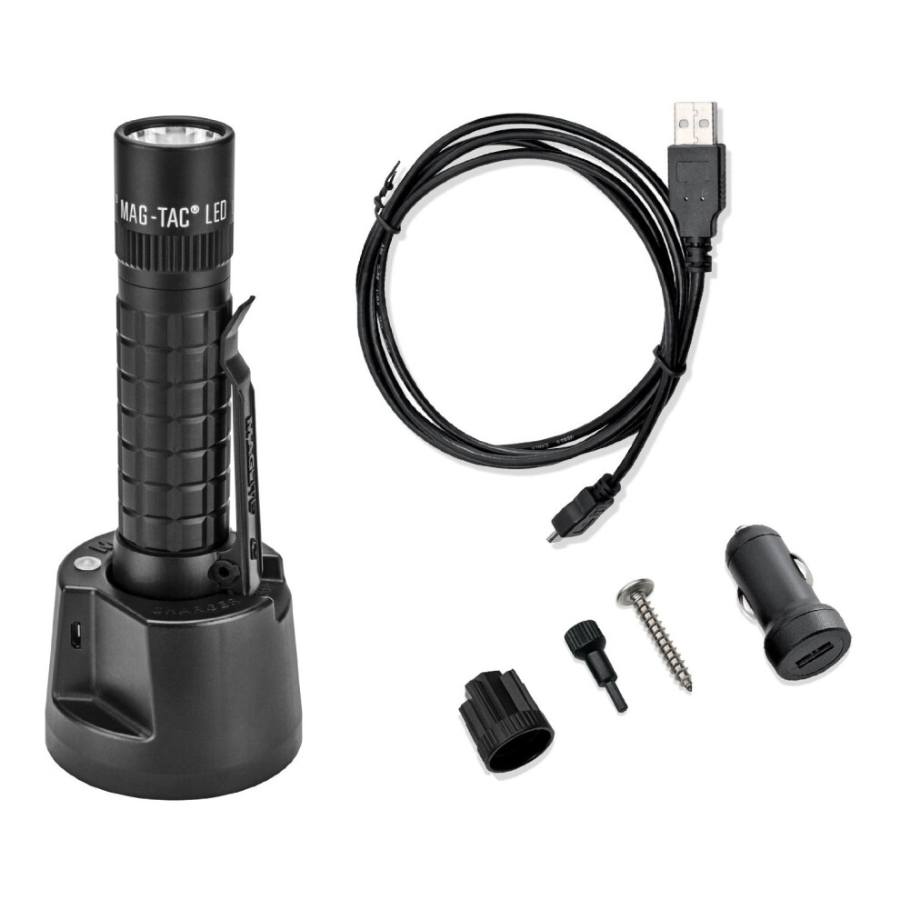 Maglite MAG-TAC LED Rechargeable 671 lumens - Plain Bezel - USB charging - boxed