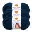 Lion Brand Yarn Wool-Ease Thick and Quick, Μαλακό και Χοντρό Νήμα για Πλέξιμο, 3 Πακέτο, Πετρελαιομπλέ 1